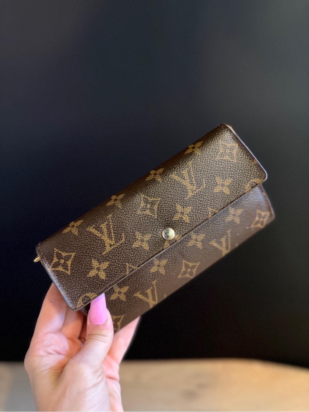 Louis Vuitton Monogram Canvas Wallet in Brown